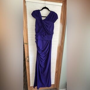 Tadashi Shoji Royal Purple Maxi Dress